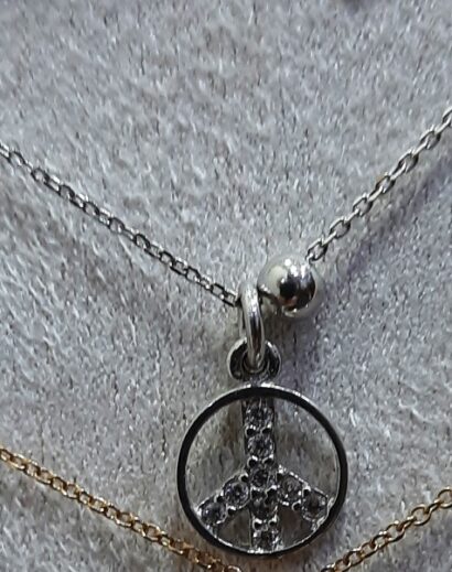 μενταγιόν λευκόχρυσο